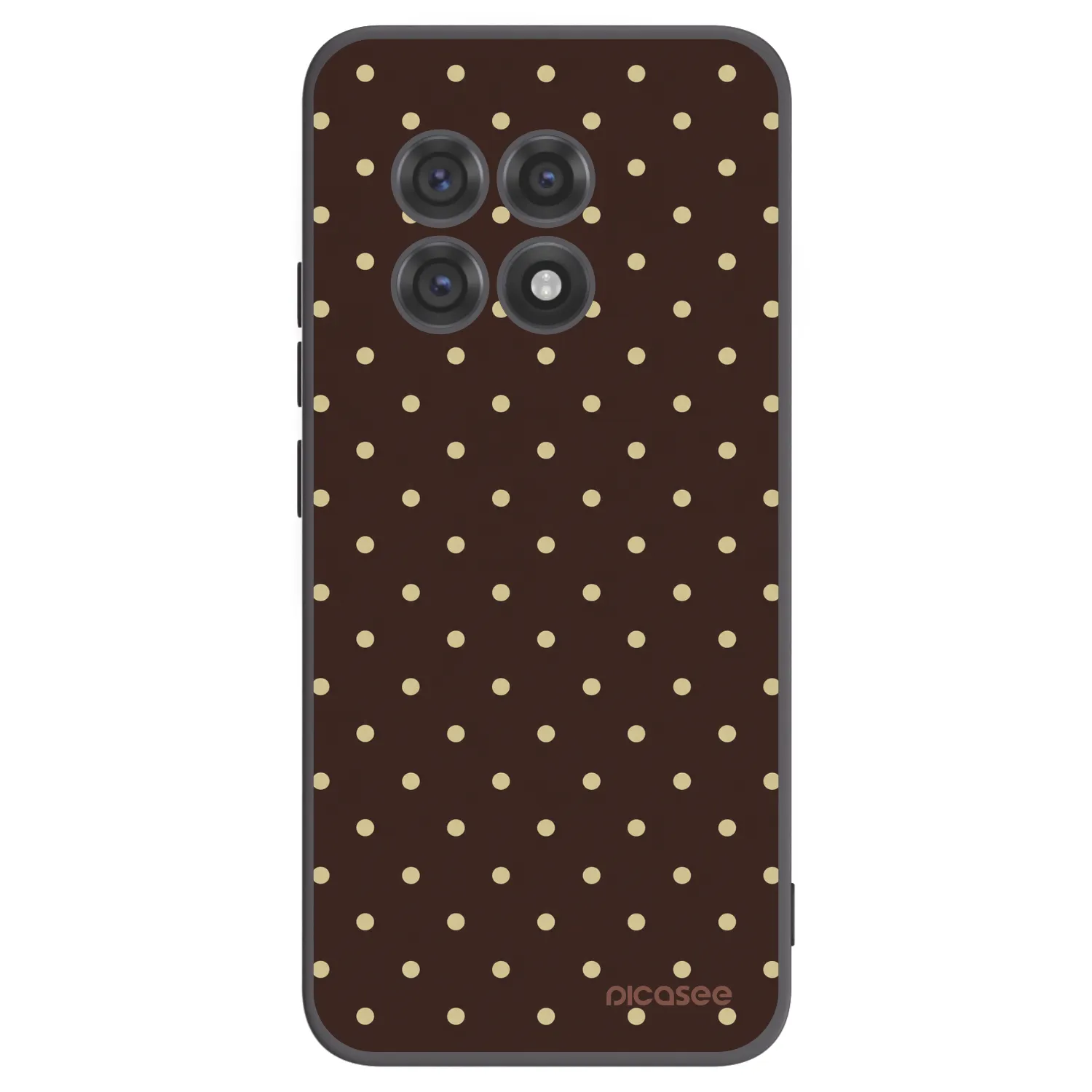 Picasee silikonowe czarne etui na OnePlus 13R 5G - Vanilla Dots & Chocolate