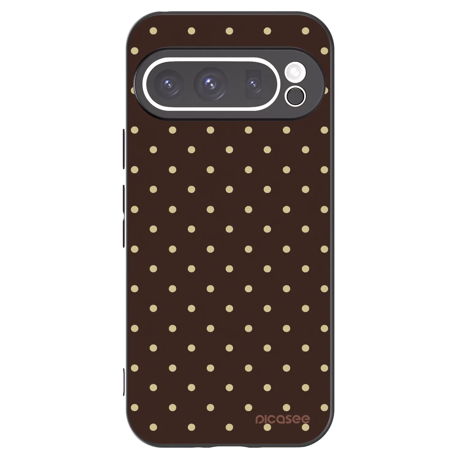 Picasee silikonowe czarne etui na Google Pixel 9 Pro XL - Vanilla Dots & Chocolate