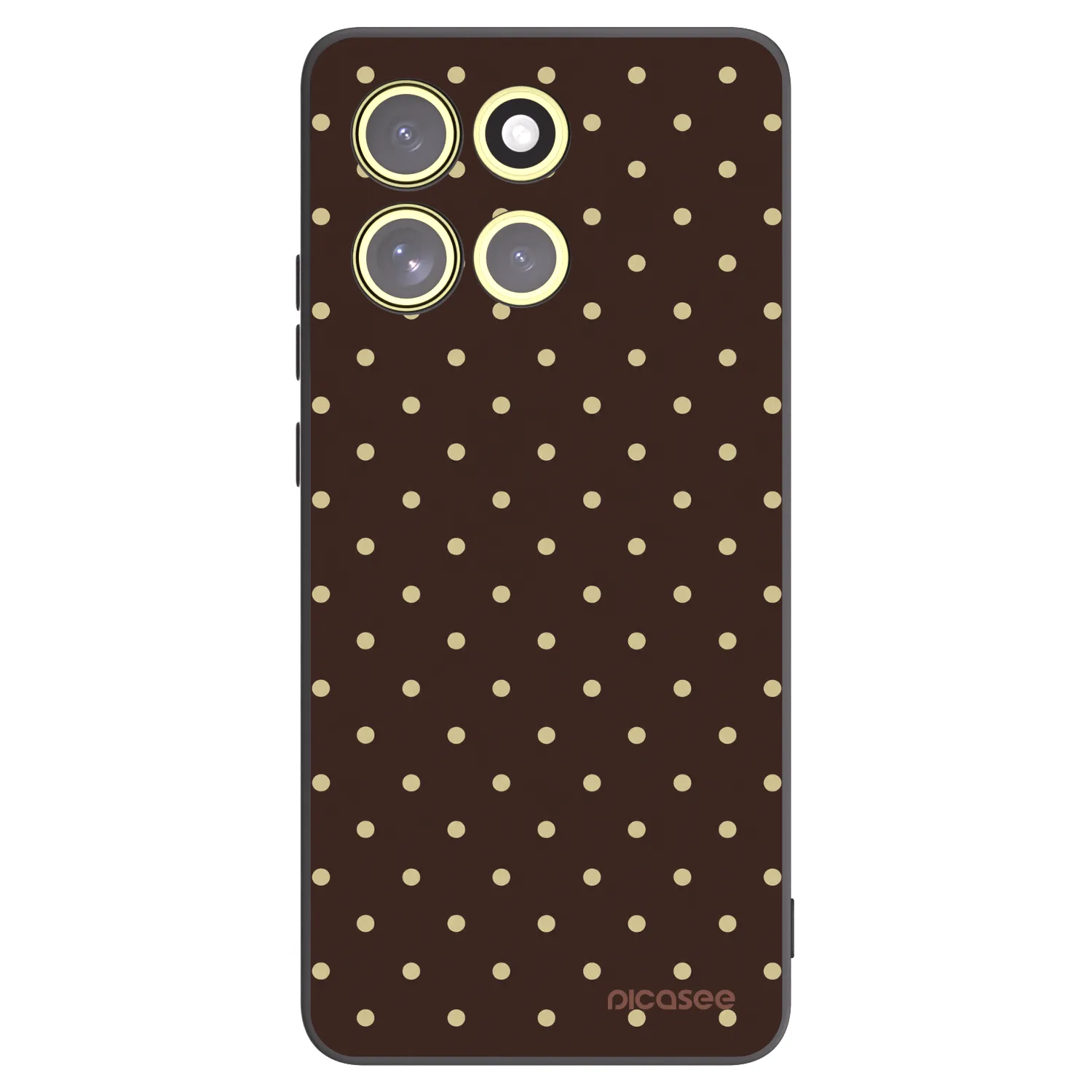 Picasee silikonowe czarne etui na Motorola Moto G86 5G - Vanilla Dots & Chocolate