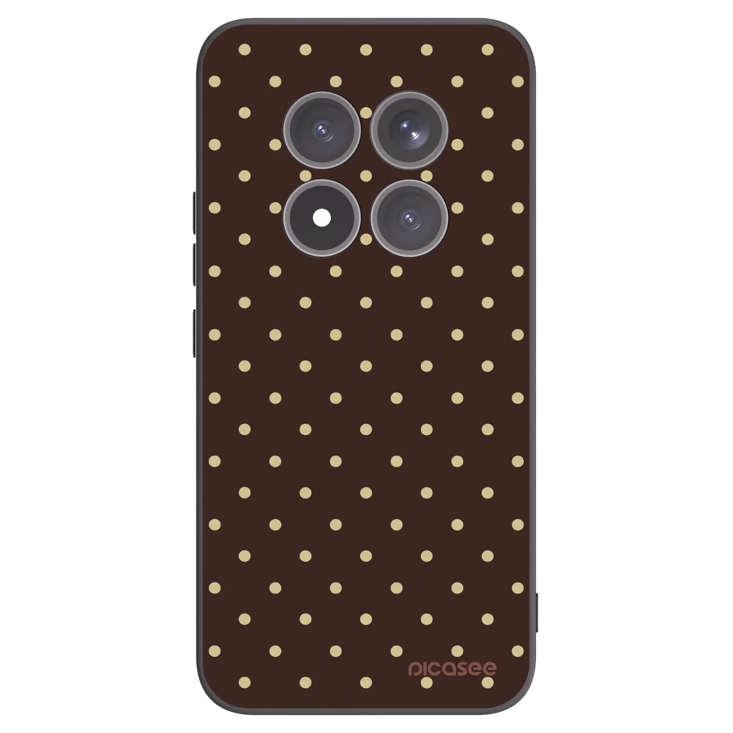 Picasee silikonowe czarne etui na Xiaomi Redmi Note 15 Pro+ - Vanilla Dots & Chocolate