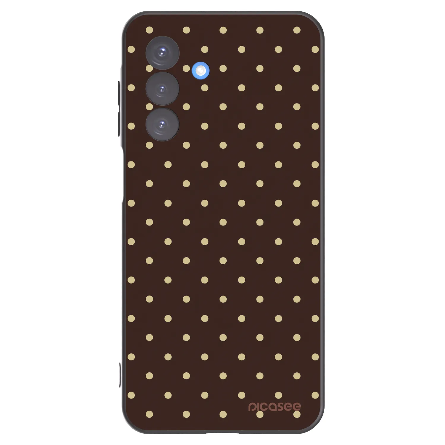 Picasee silikonowe czarne etui na Samsung Galaxy A17 5G - Vanilla Dots & Chocolate