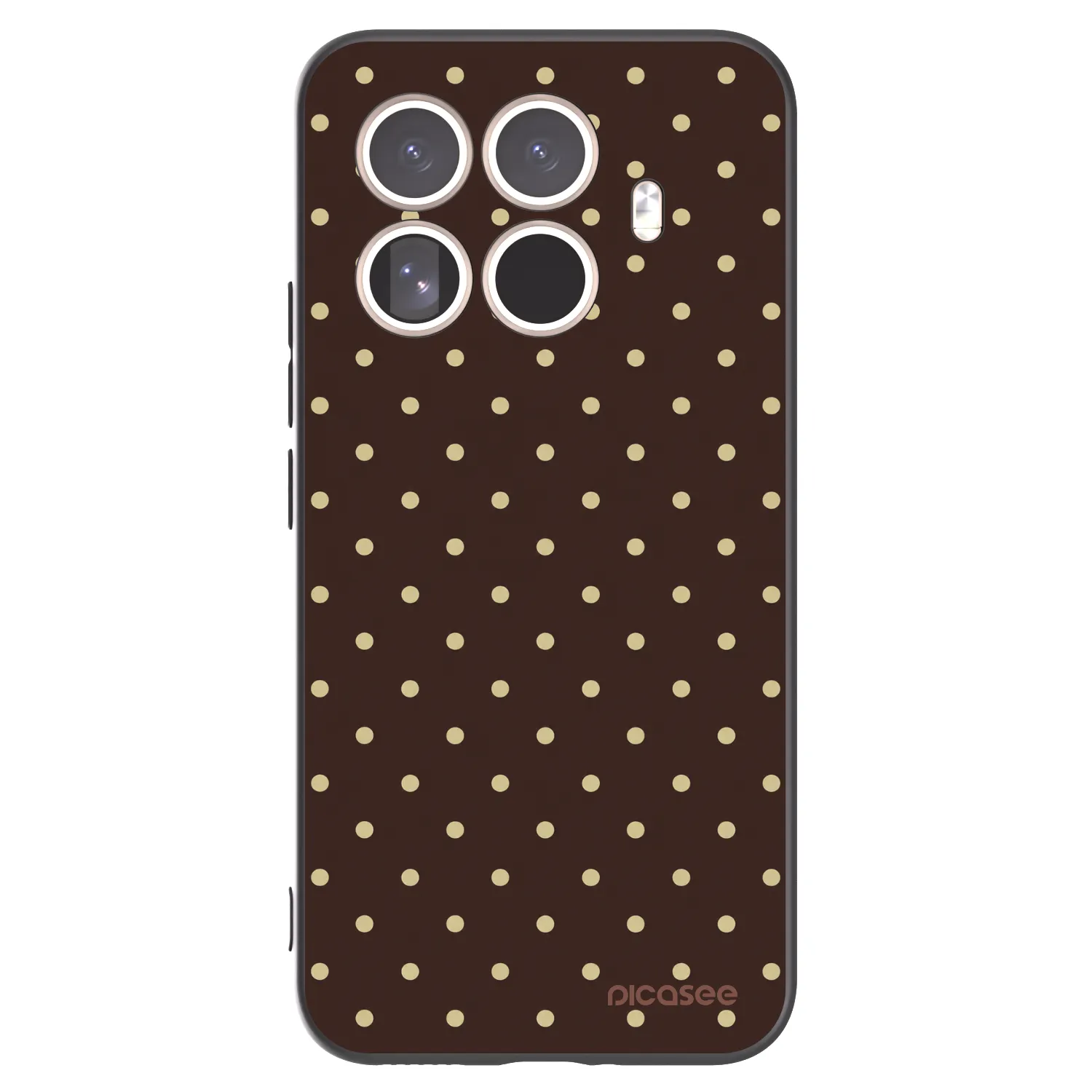 Picasee silikonowe czarne etui na Xiaomi 15T Pro - Vanilla Dots & Chocolate