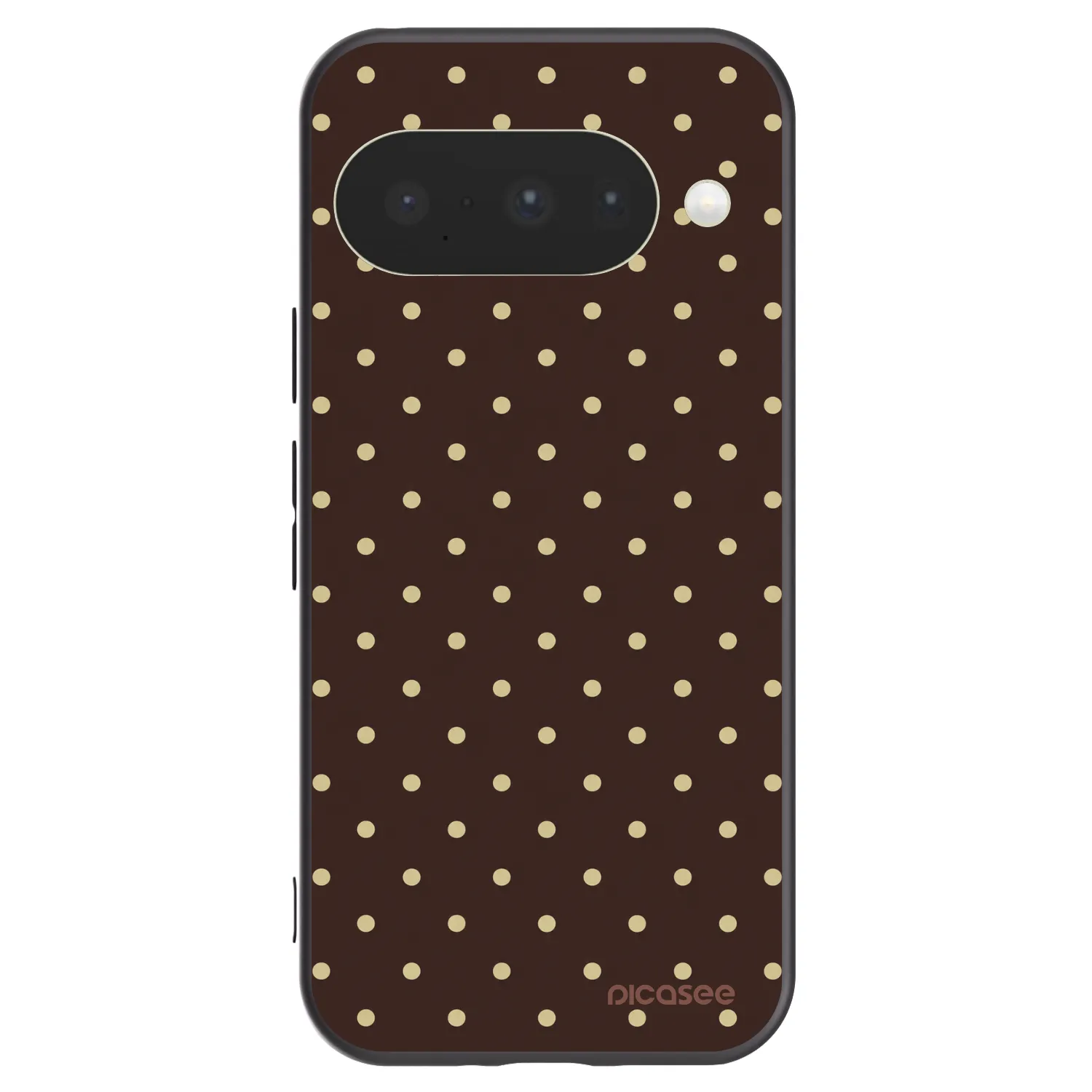 Picasee silikonowe czarne etui na Google Pixel 10 - Vanilla Dots & Chocolate
