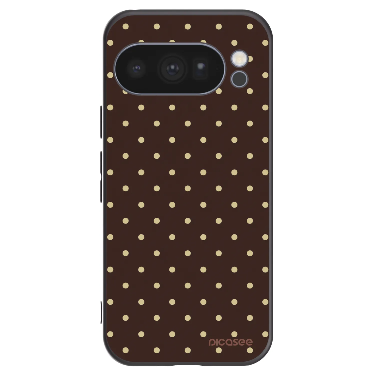 Picasee silikonowe czarne etui na Google Pixel 10 Pro - Vanilla Dots & Chocolate