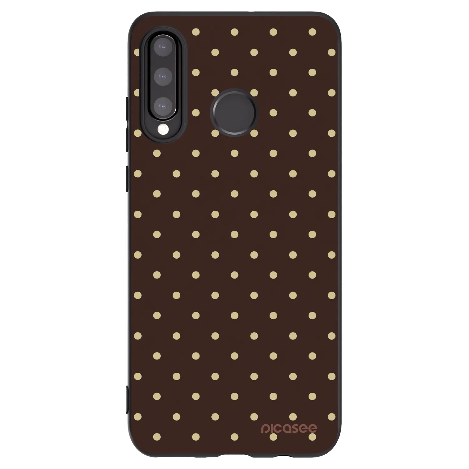 Picasee silikonowe czarne etui na Huawei P30 Lite - Vanilla Dots & Chocolate