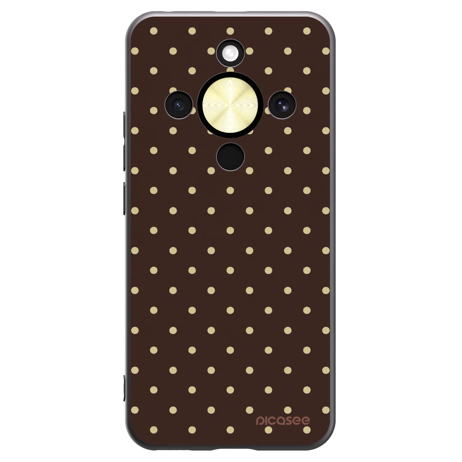 Picasee silikonowe czarne etui na Honor Magic8 Lite 5G - Vanilla Dots & Chocolate