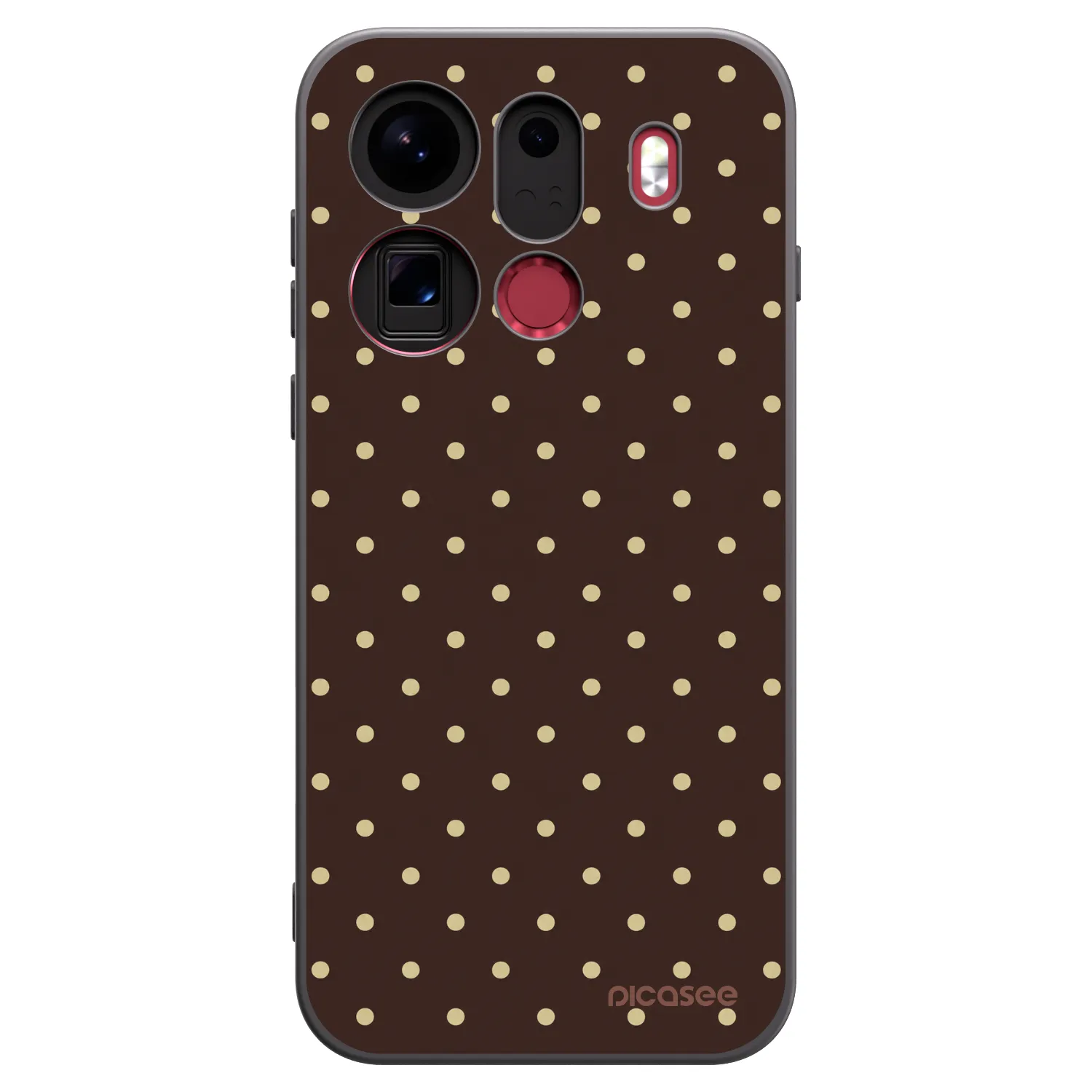 Picasee silikonowe czarne etui na OPPO Find X9 Pro - Vanilla Dots & Chocolate