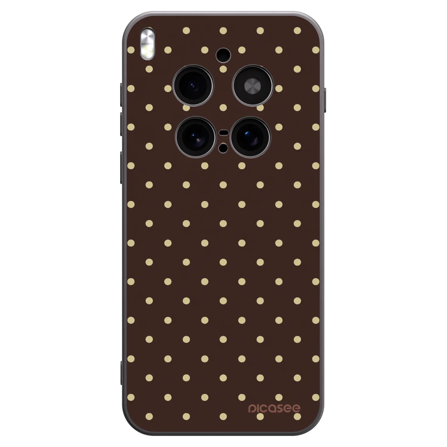 Picasee silikonowe czarne etui na Vivo X300 Pro - Vanilla Dots & Chocolate