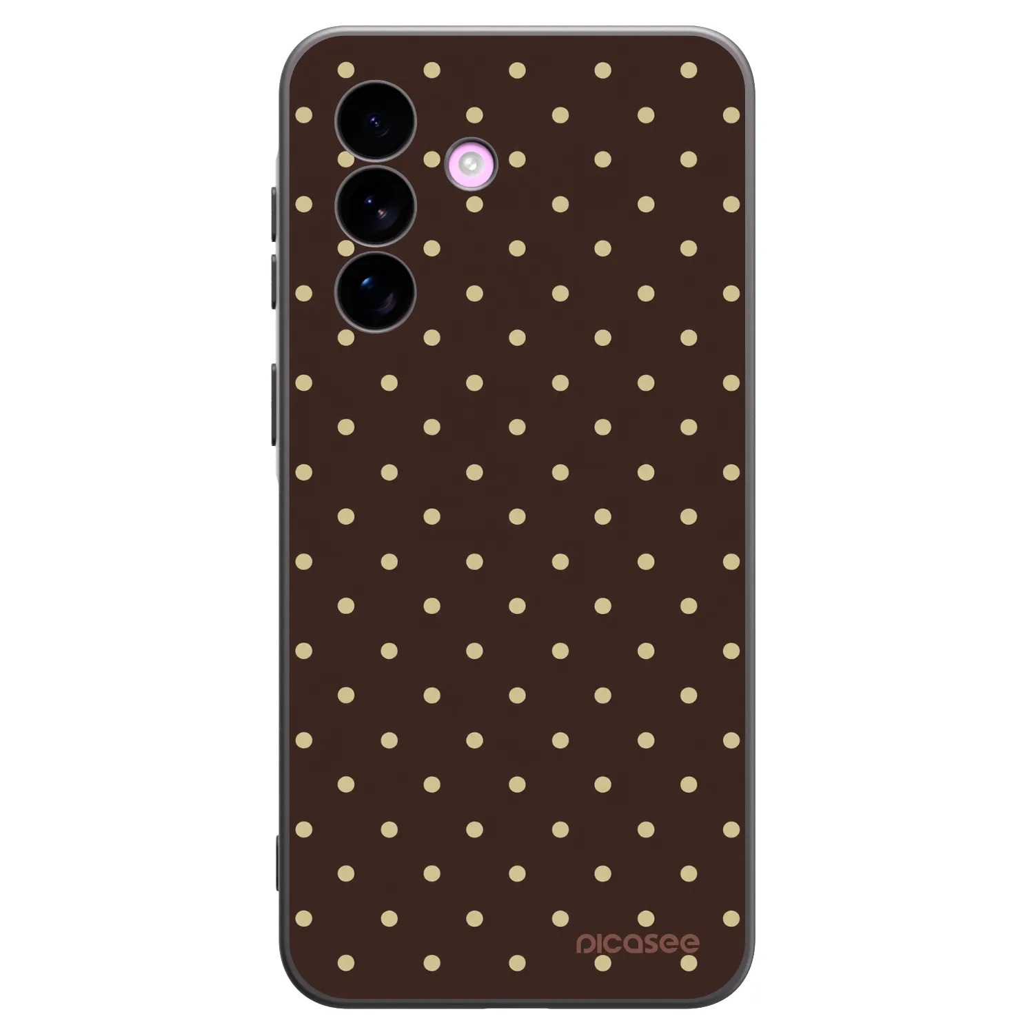 Picasee silikonowe czarne etui na Samsung Galaxy A57 5G - Vanilla Dots & Chocolate