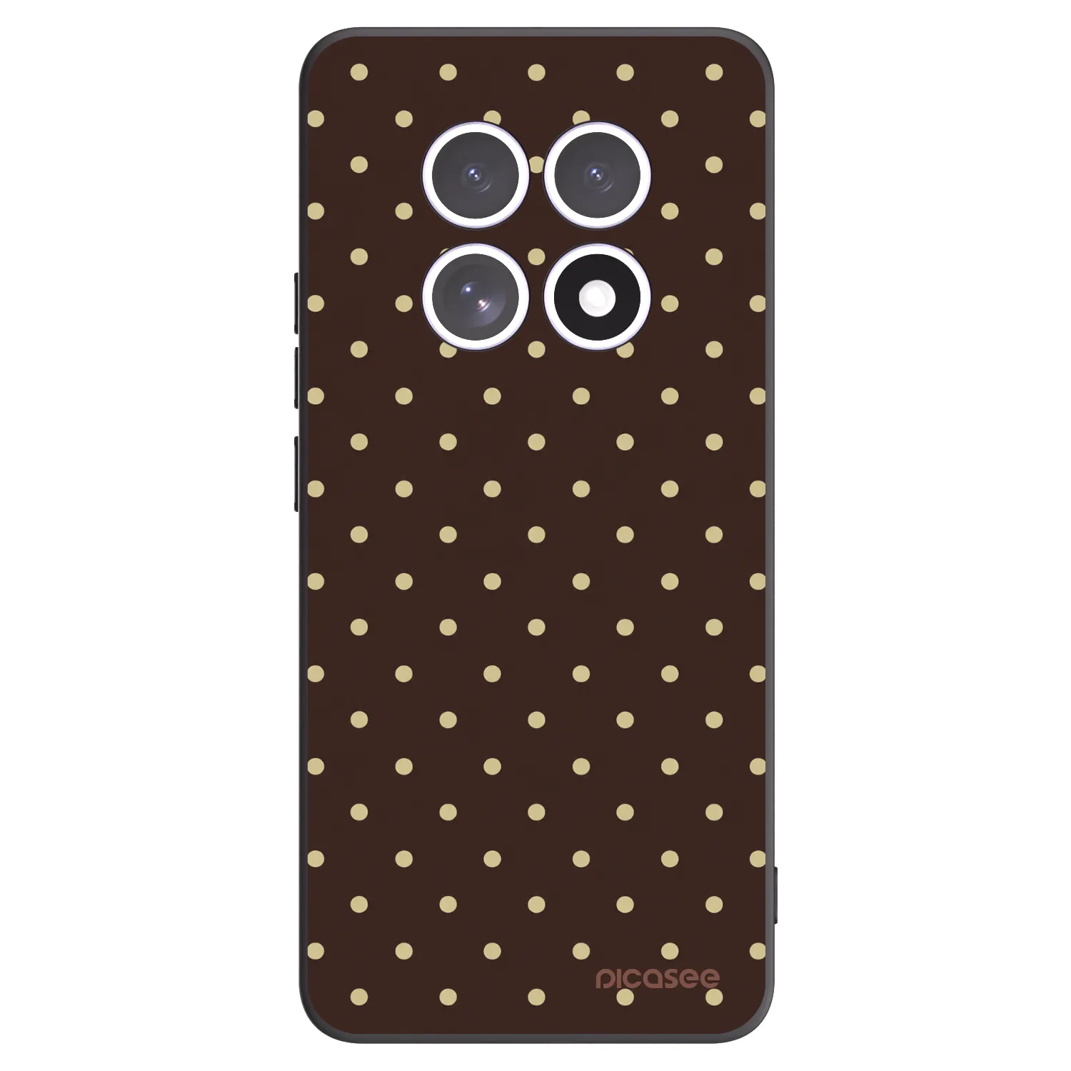 Picasee silikonowe czarne etui na Xiaomi Redmi Note 15 5G - Vanilla Dots & Chocolate