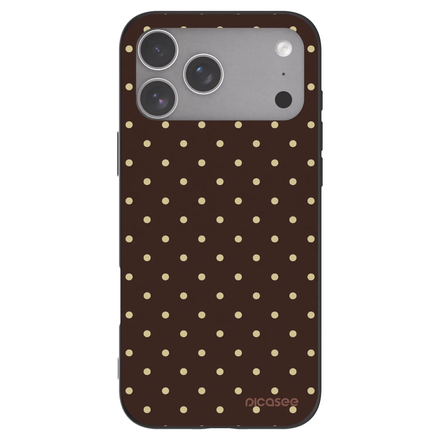 Picasee silikonowe czarne etui na Apple iPhone 18 Pro Max - Vanilla Dots & Chocolate