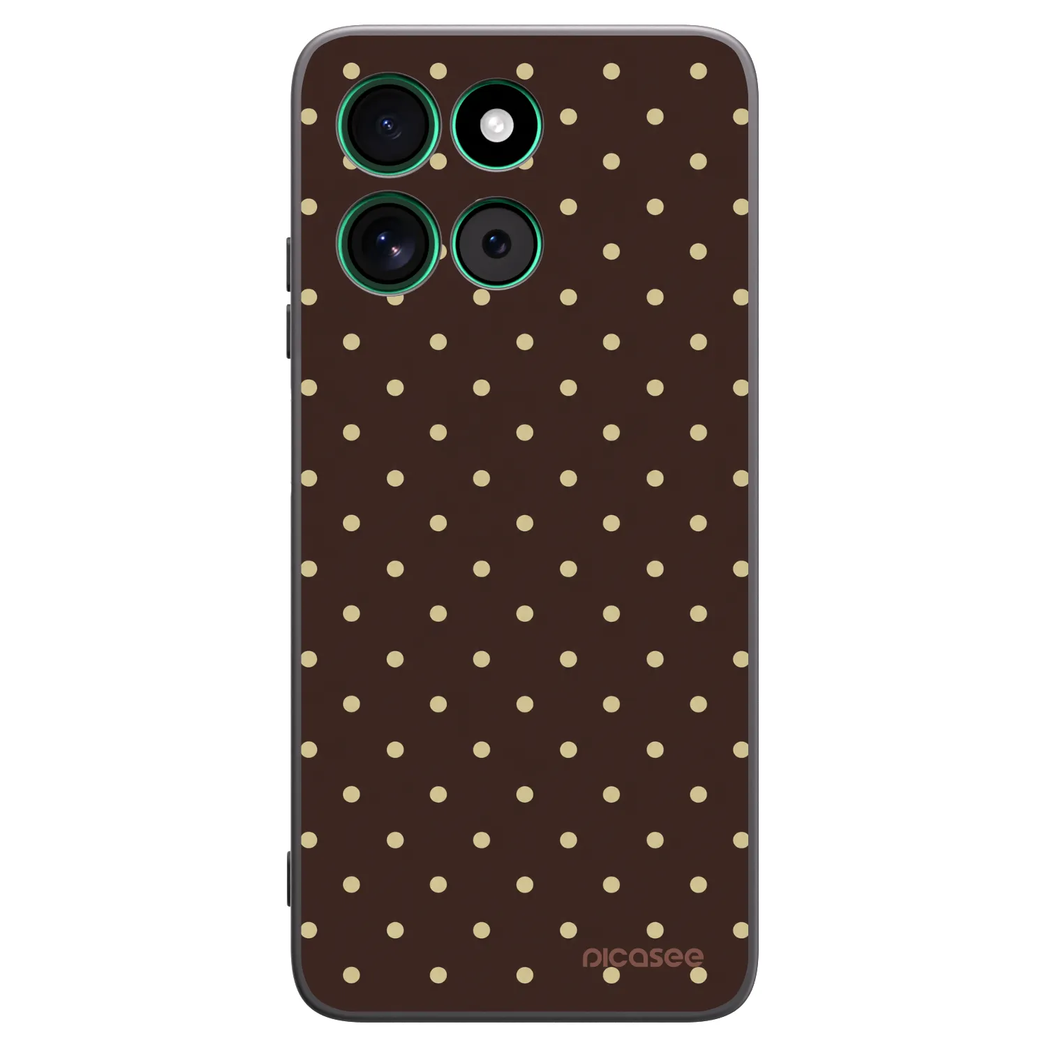 Picasee silikonowe czarne etui na Motorola Moto G57 Power - Vanilla Dots & Chocolate