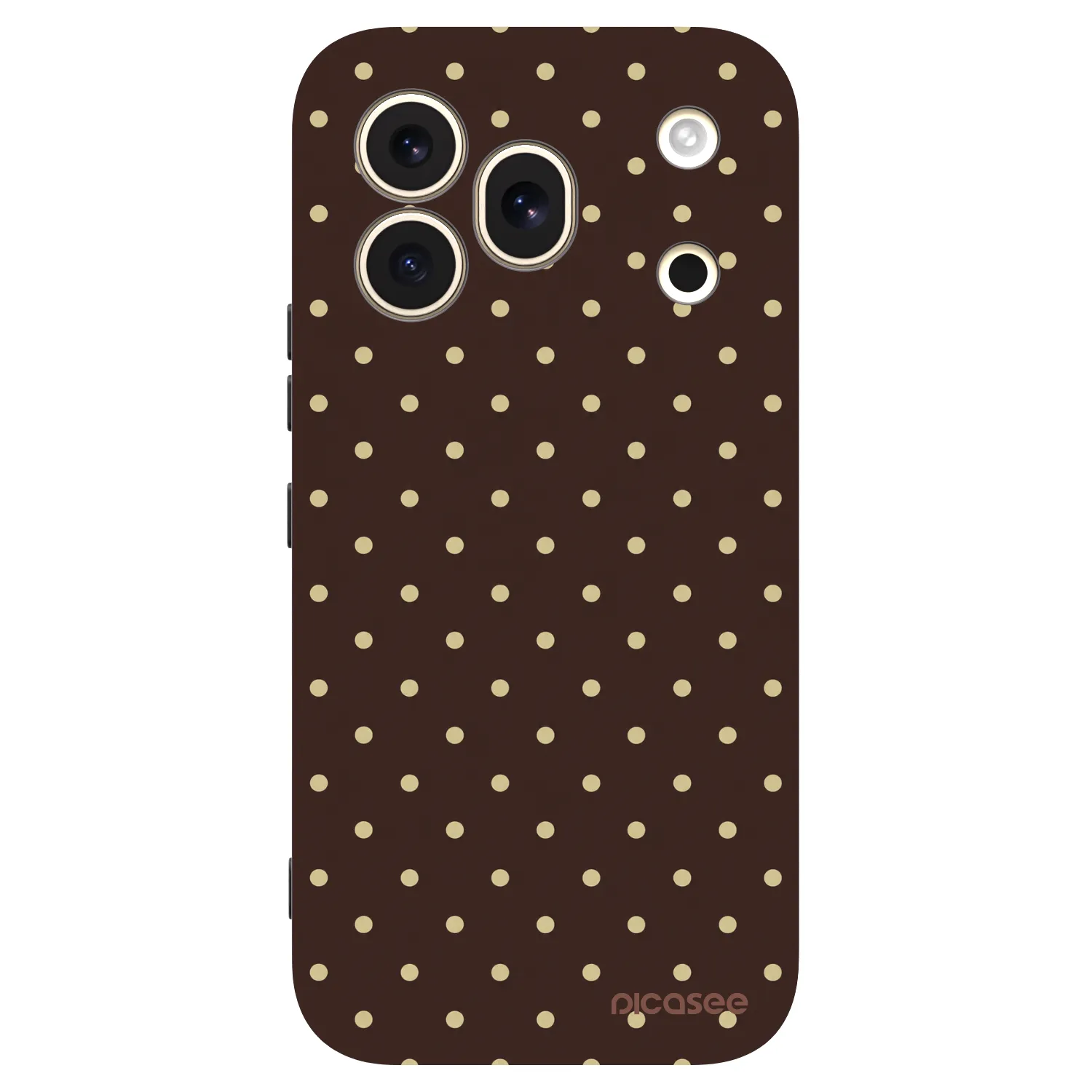 Picasee silikonowe czarne etui na Honor 600 Pro - Vanilla Dots & Chocolate