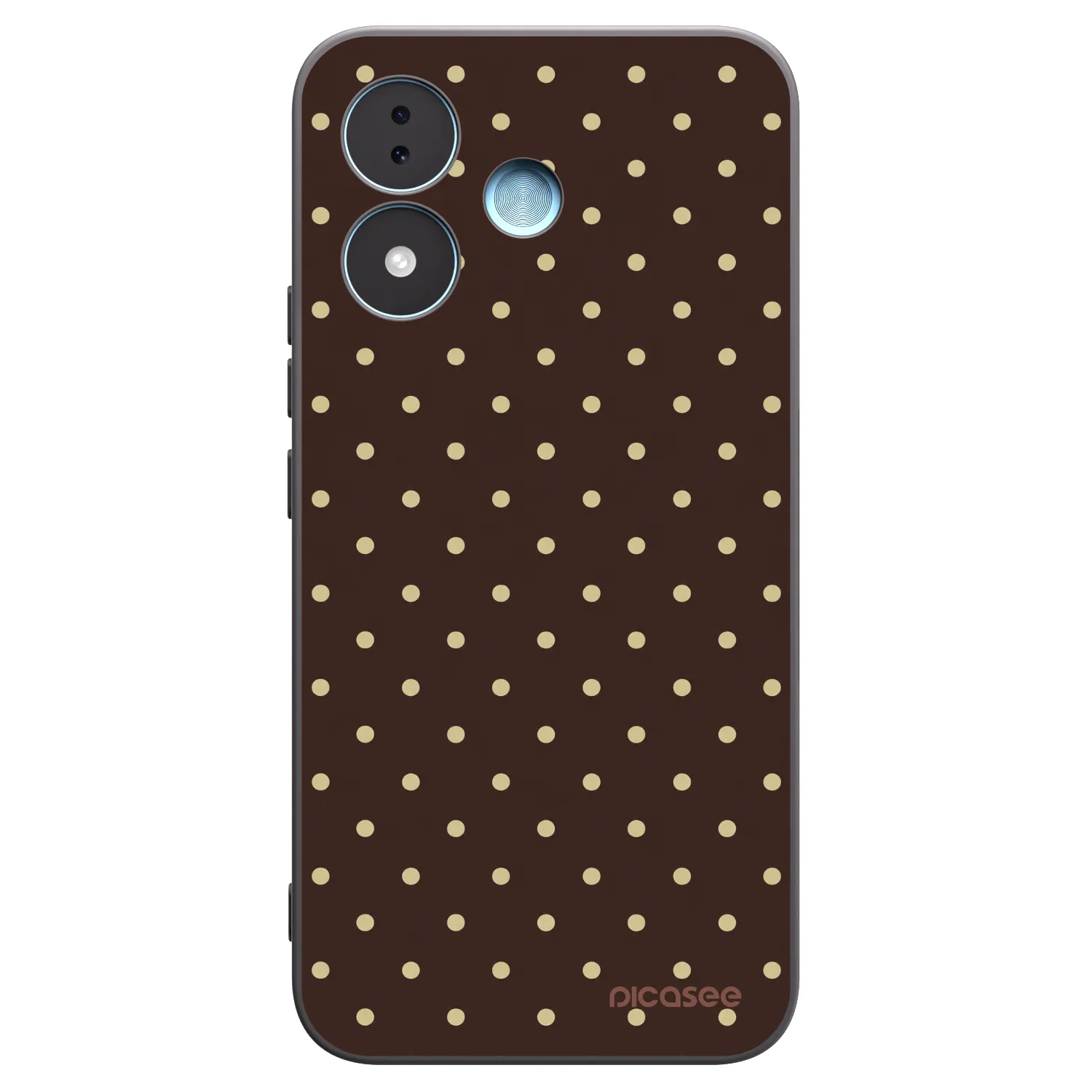 Picasee silikonowe czarne etui na Xiaomi Redmi Note 17 5G - Vanilla Dots & Chocolate