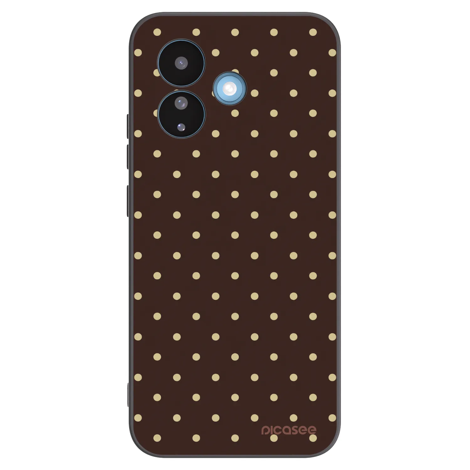 Picasee silikonowe czarne etui na Xiaomi Redmi Note 17 Pro 5G - Vanilla Dots & Chocolate