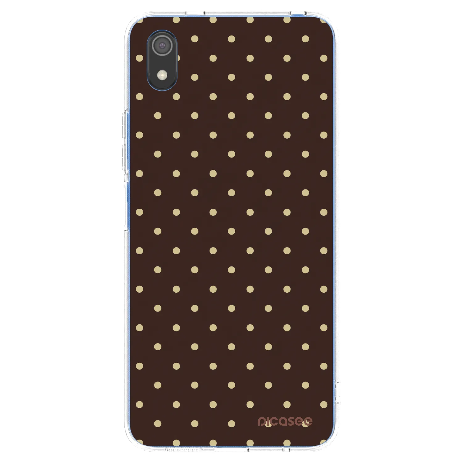 Picasee silikonowe przeźroczyste etui na Xiaomi Redmi 7A - Vanilla Dots & Chocolate