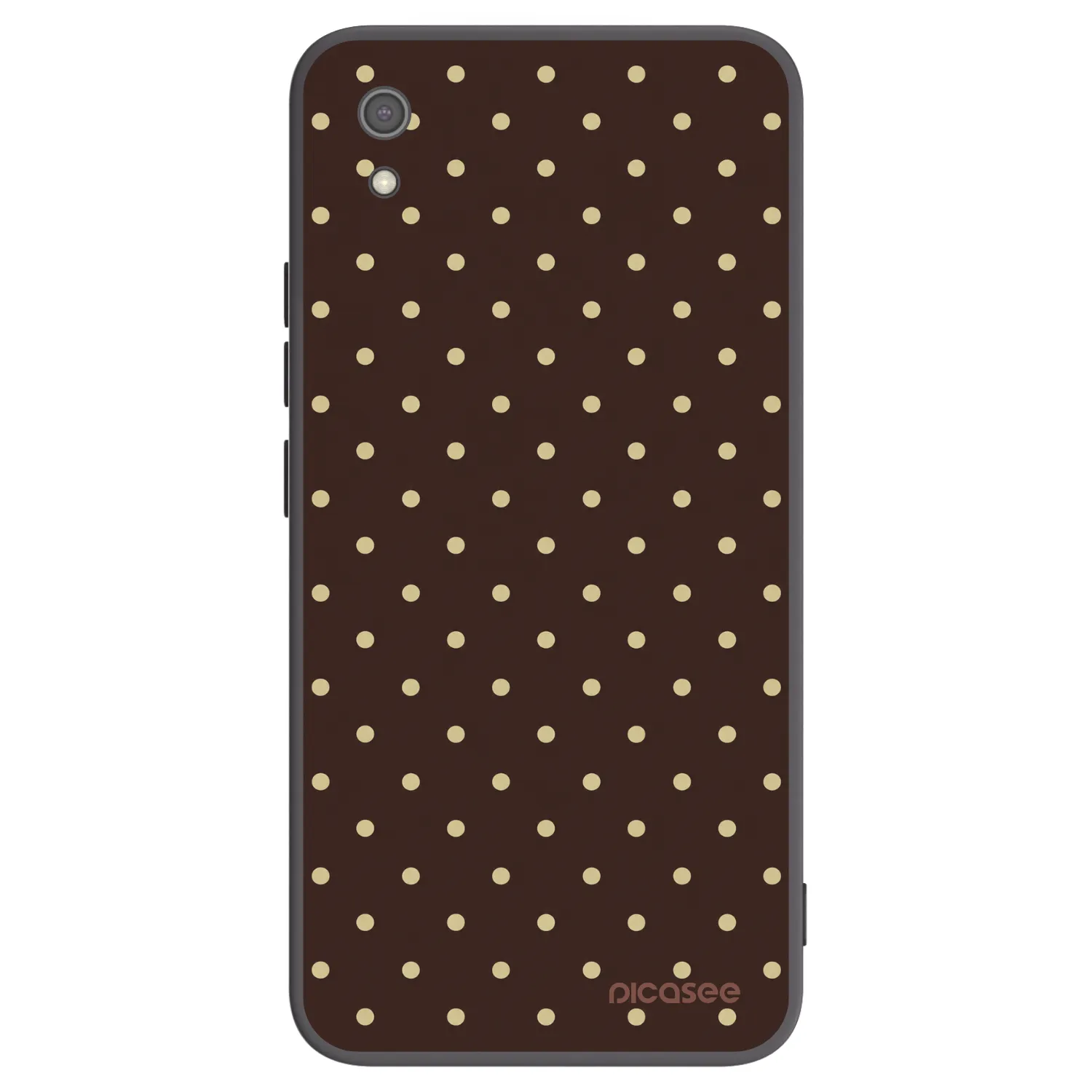 Picasee silikonowe czarne etui na Xiaomi Redmi 7A - Vanilla Dots & Chocolate