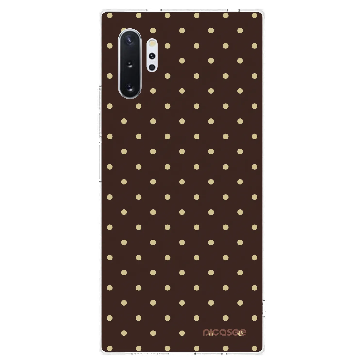 Picasee silikonowe przeźroczyste etui na Samsung Galaxy Note 10+ N975F - Vanilla Dots & Chocolate