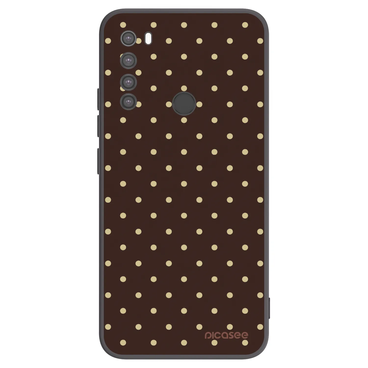 Picasee silikonowe czarne etui na Xiaomi Redmi Note 8 - Vanilla Dots & Chocolate