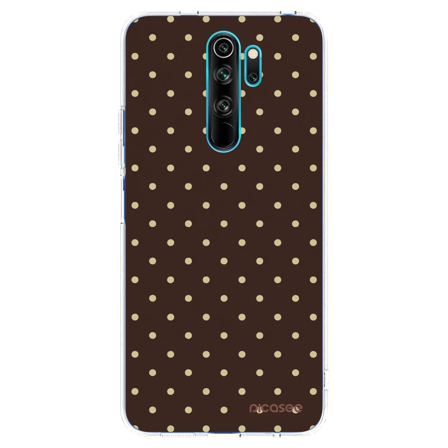 Picasee silikonowe przeźroczyste etui na Xiaomi Redmi Note 8 Pro - Vanilla Dots & Chocolate