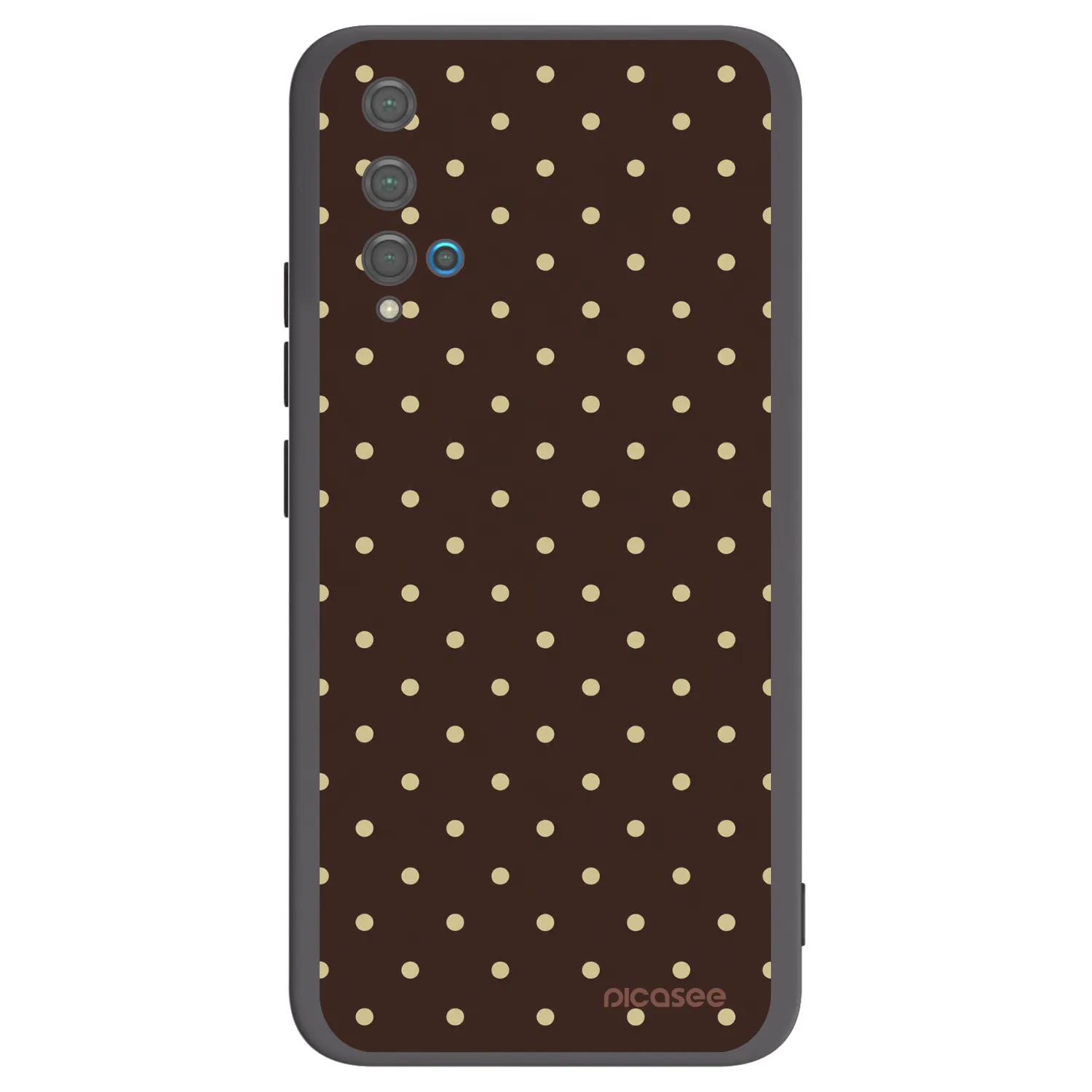 Picasee silikonowe czarne etui na Huawei Nova 5T - Vanilla Dots & Chocolate