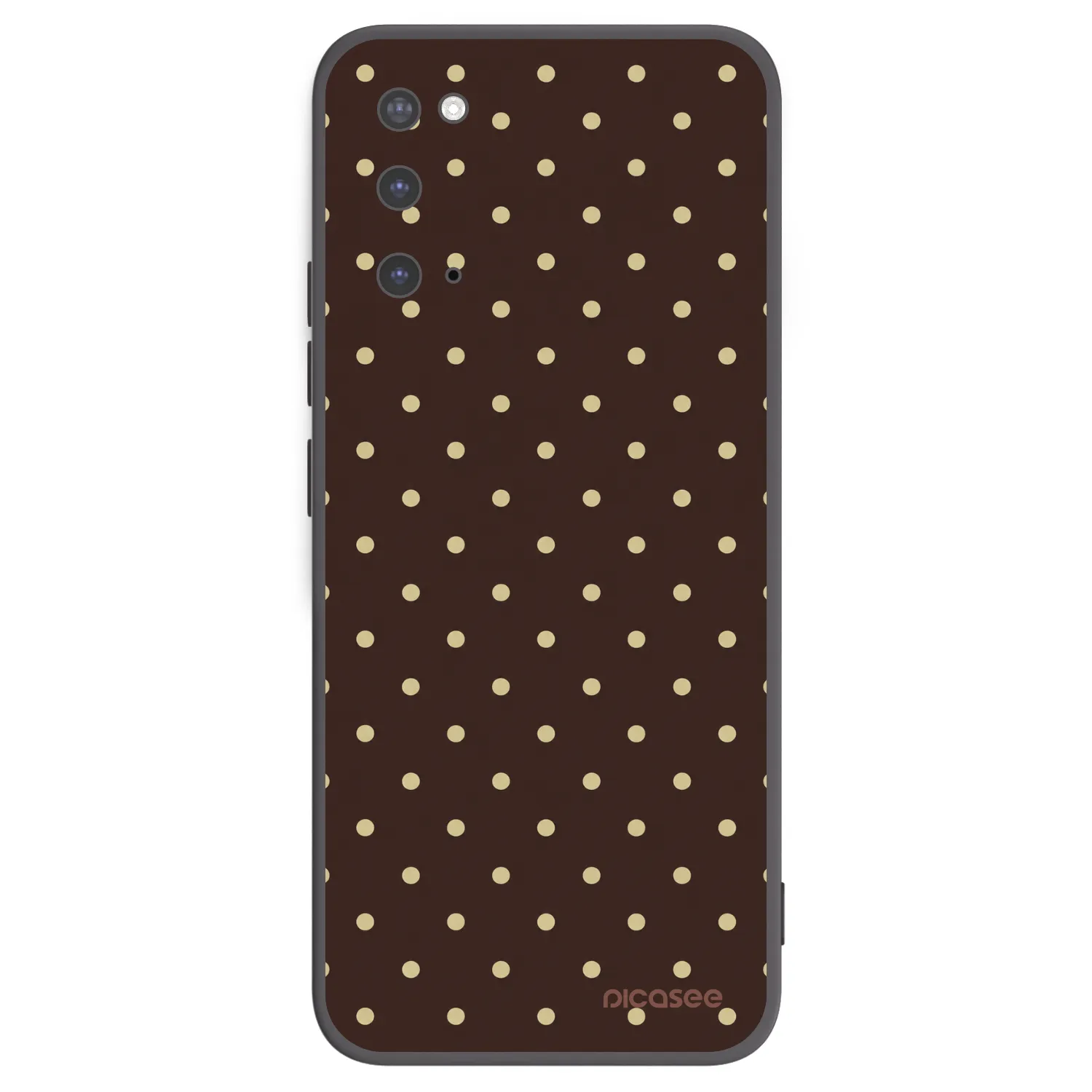 Picasee silikonowe czarne etui na Samsung Galaxy S20 G980F - Vanilla Dots & Chocolate
