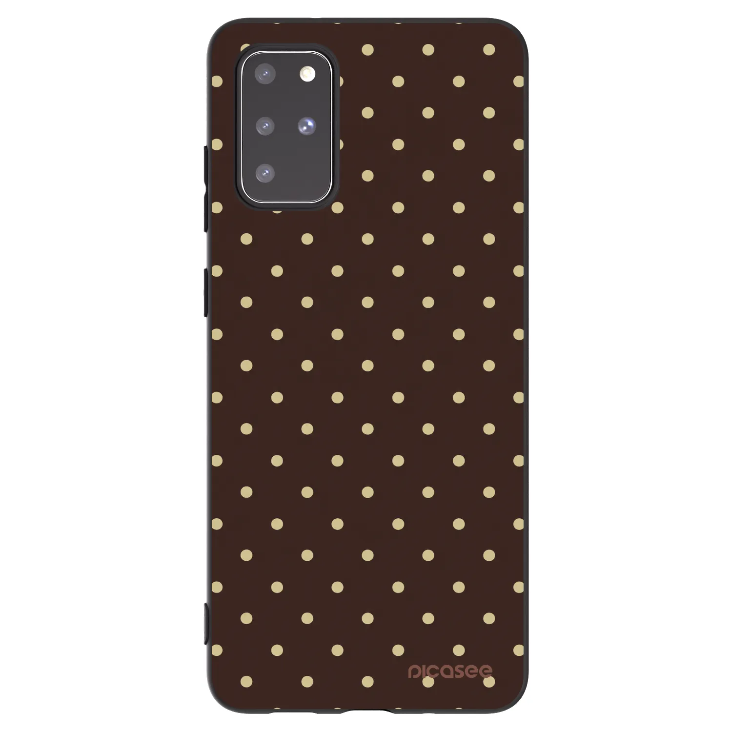 Picasee silikonowe czarne etui na Samsung Galaxy S20+ G985F - Vanilla Dots & Chocolate