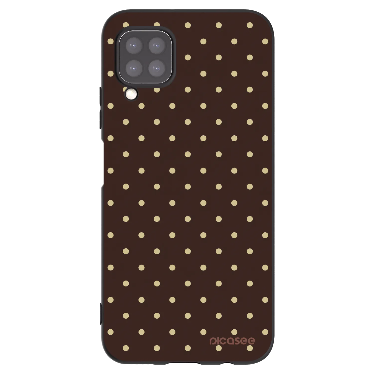 Picasee silikonowe czarne etui na Huawei P40 Lite - Vanilla Dots & Chocolate