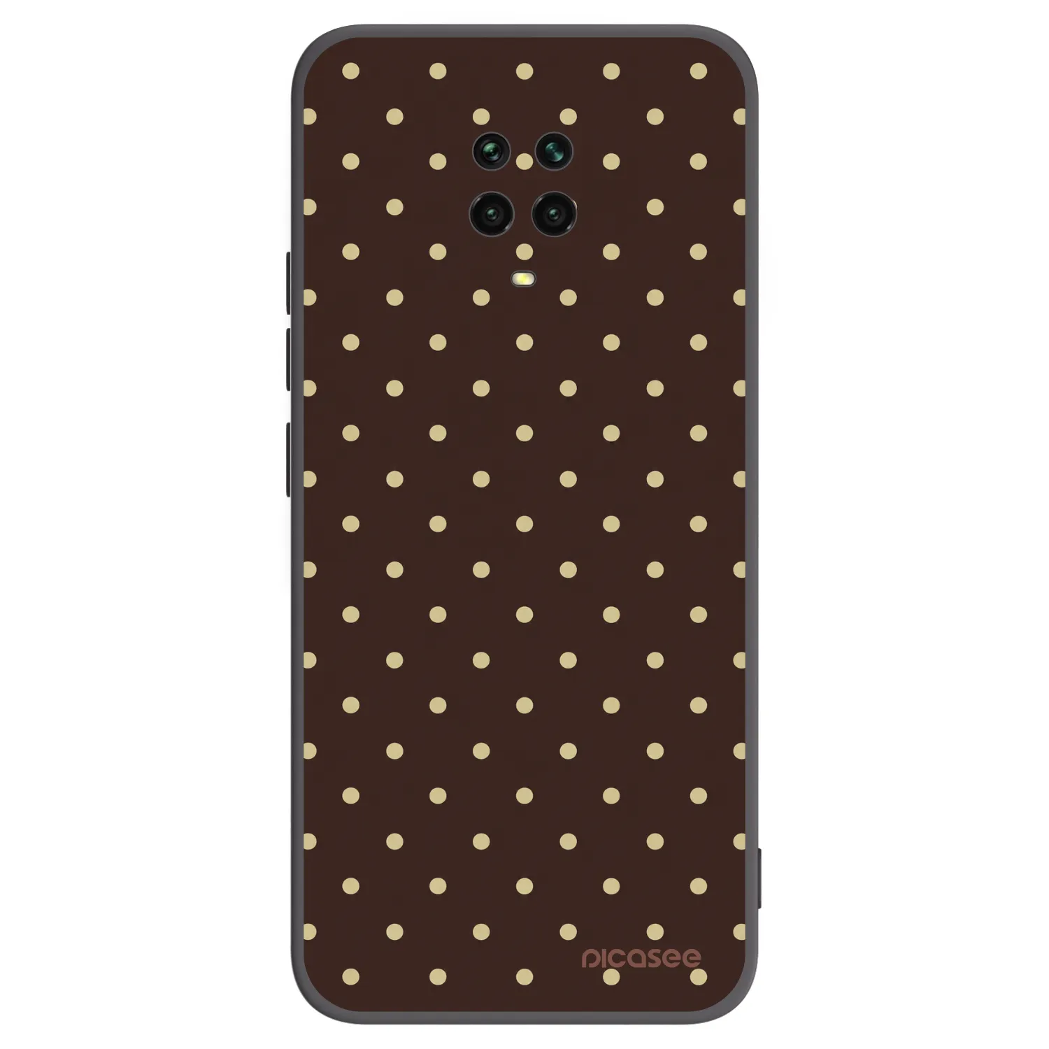 Picasee silikonowe czarne etui na Xiaomi Redmi Note 9 Pro - Vanilla Dots & Chocolate