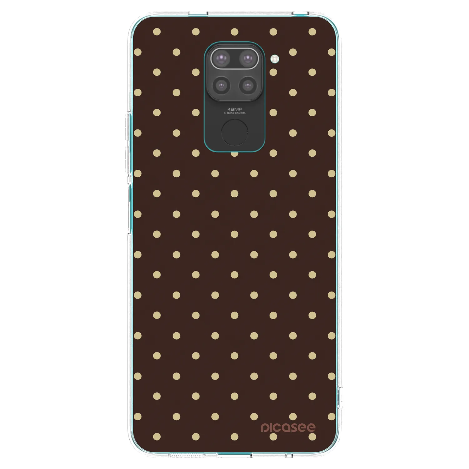 Picasee silikonowe czarne etui na Xiaomi Redmi Note 9 - Vanilla Dots & Chocolate