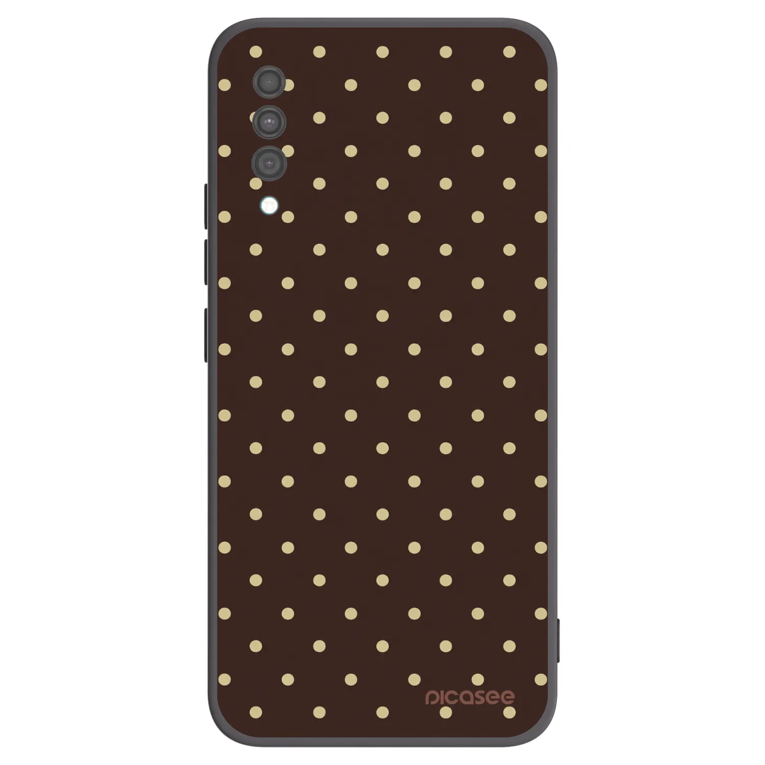 Picasee silikonowe czarne etui na Samsung Galaxy A30s A307F - Vanilla Dots & Chocolate