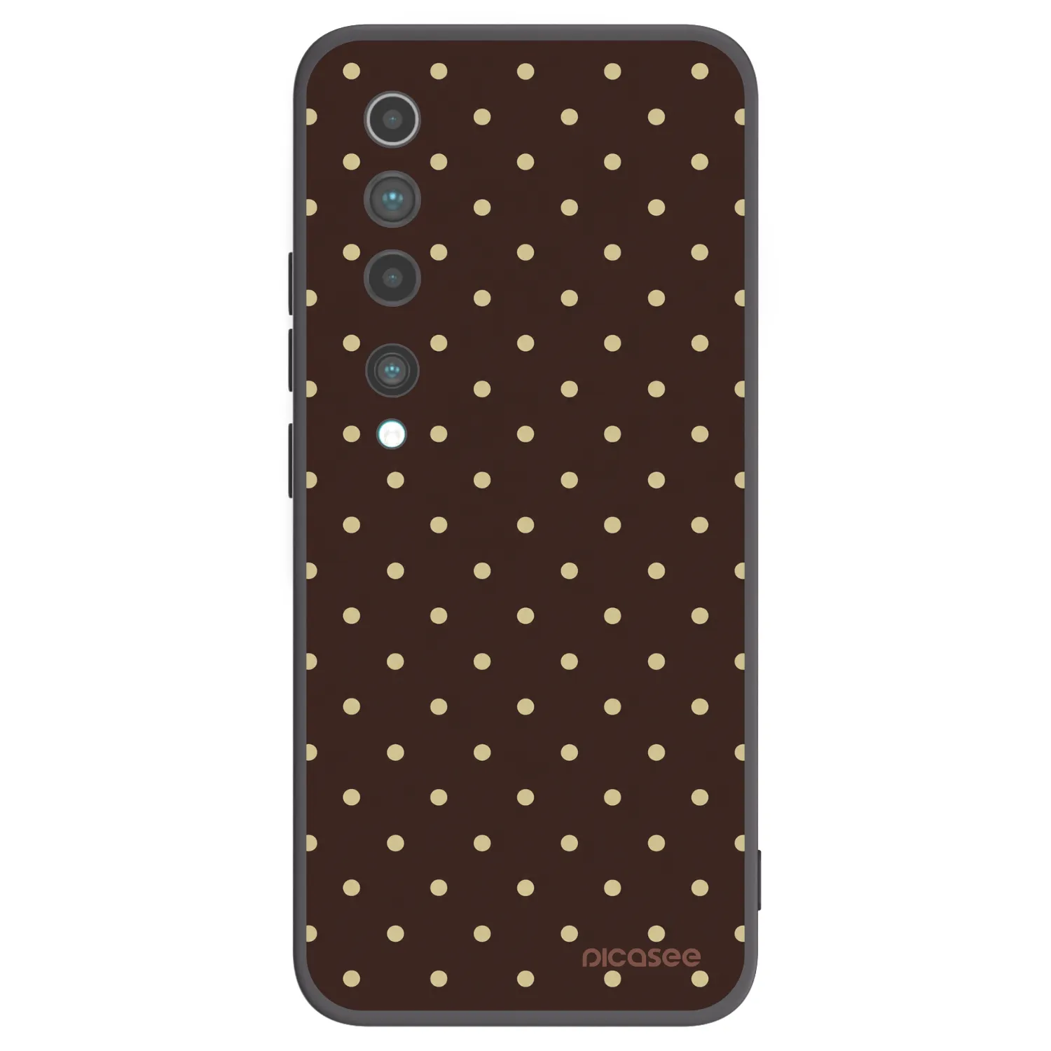 Picasee silikonowe czarne etui na Xiaomi Mi 10 - Vanilla Dots & Chocolate