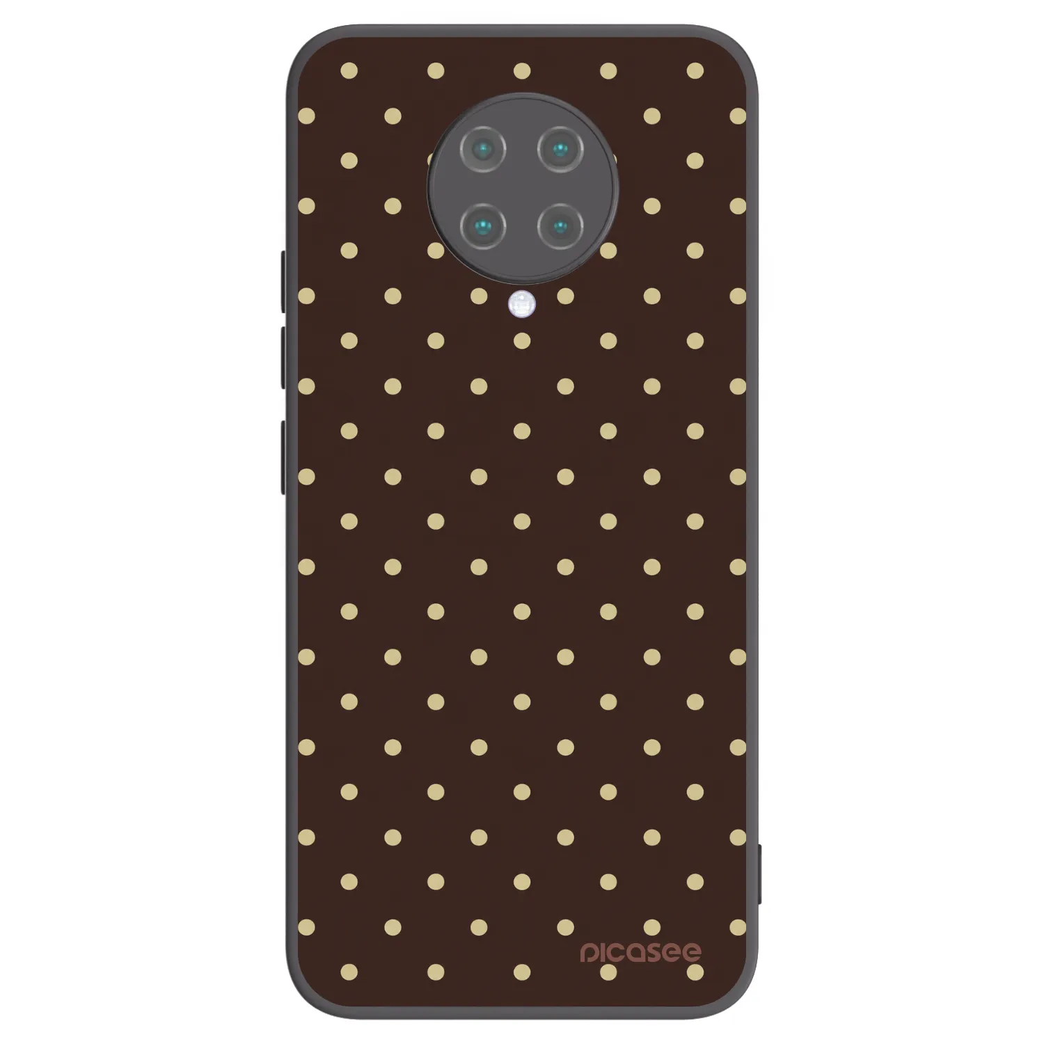 Picasee silikonowe czarne etui na Xiaomi Poco F2 Pro - Vanilla Dots & Chocolate