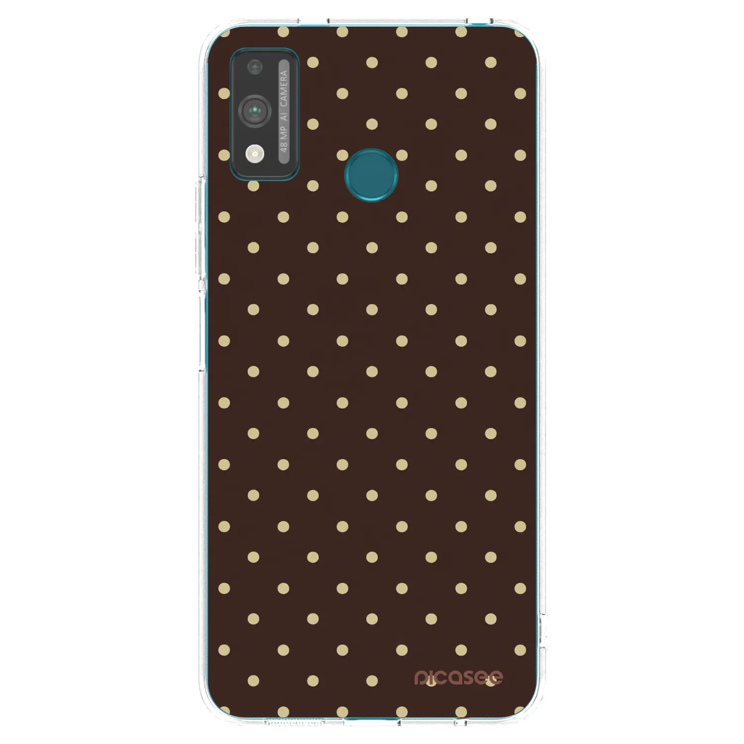 Picasee silikonowe przeźroczyste etui na Honor 9X Lite - Vanilla Dots & Chocolate