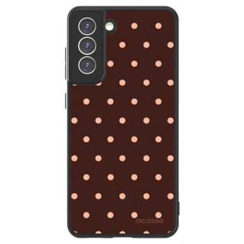 Picasee ULTIMATE CASE na Samsung Galaxy S21 FE 5G - Peach Dots & Chocolate