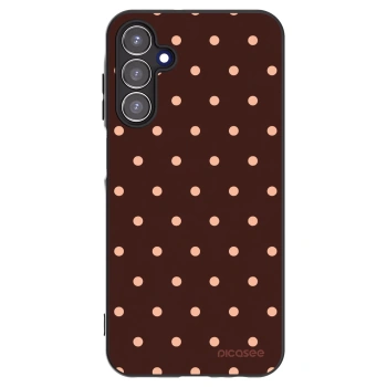 Picasee silikonowe czarne etui na Samsung Galaxy A15 A155F 4G - Peach Dots & Chocolate