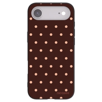 Picasee silikonowe czarne etui na Apple iPhone Air - Peach Dots & Chocolate