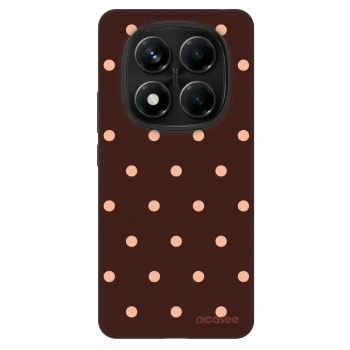 Etui na Xiaomi Redmi Note 14 Pro 5G - Peach Dots & Chocolate