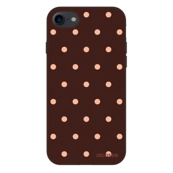 Etui na Apple iPhone SE 2020 - Peach Dots & Chocolate