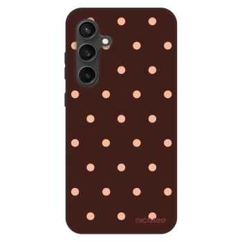 Etui na Samsung Galaxy S24 FE S721B - Peach Dots & Chocolate