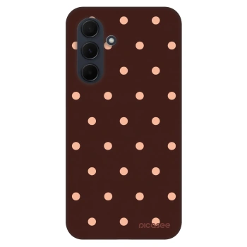 Etui na Samsung Galaxy A35 5G A356B - Peach Dots & Chocolate