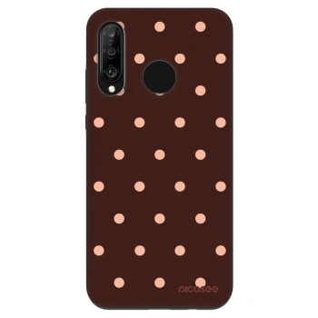 Etui na Huawei P30 Lite - Peach Dots & Chocolate