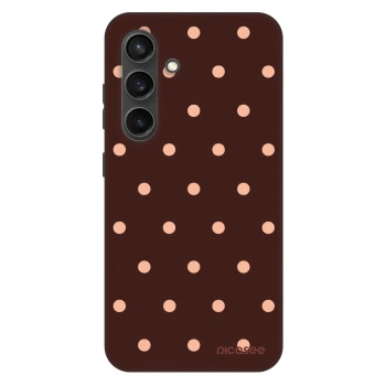 Etui na Samsung Galaxy S24 S921B 5G - Peach Dots & Chocolate