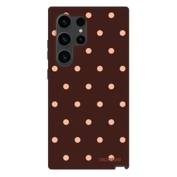 Etui na Samsung Galaxy S24 Ultra S928B 5G - Peach Dots & Chocolate