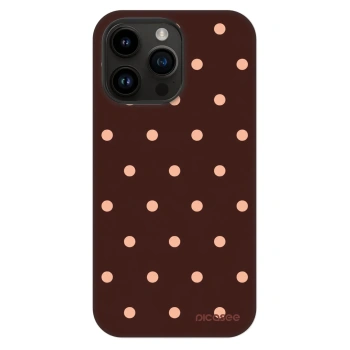 Etui na Apple iPhone 14 Pro Max - Peach Dots & Chocolate