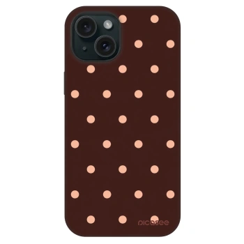 Picasee Fashion Case MagSafe na Apple iPhone 15 - Peach Dots & Chocolate