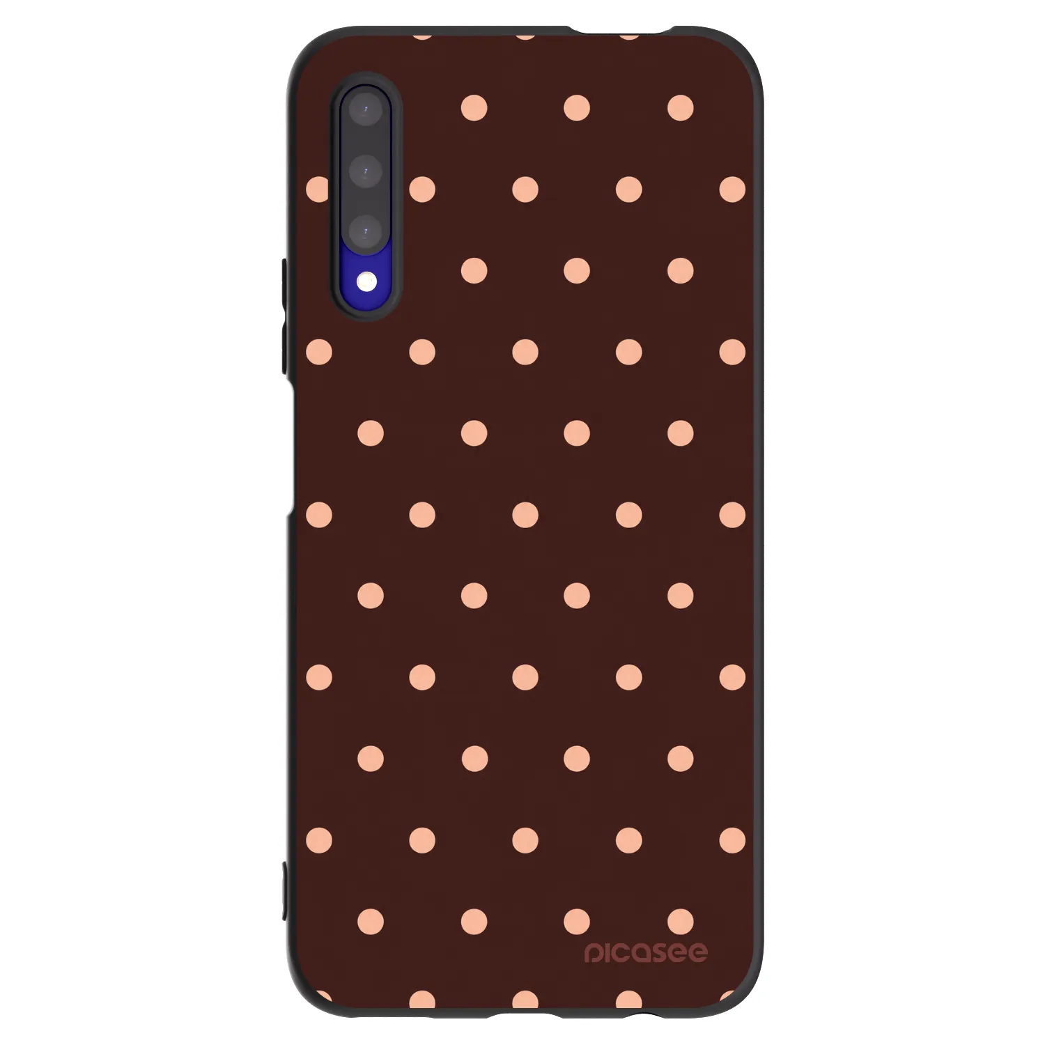Picasee silikonowe czarne etui na Honor 9X Pro - Peach Dots & Chocolate