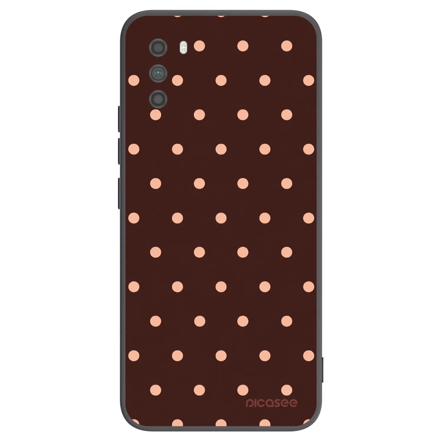 Picasee silikonowe czarne etui na Xiaomi Poco M3 - Peach Dots & Chocolate