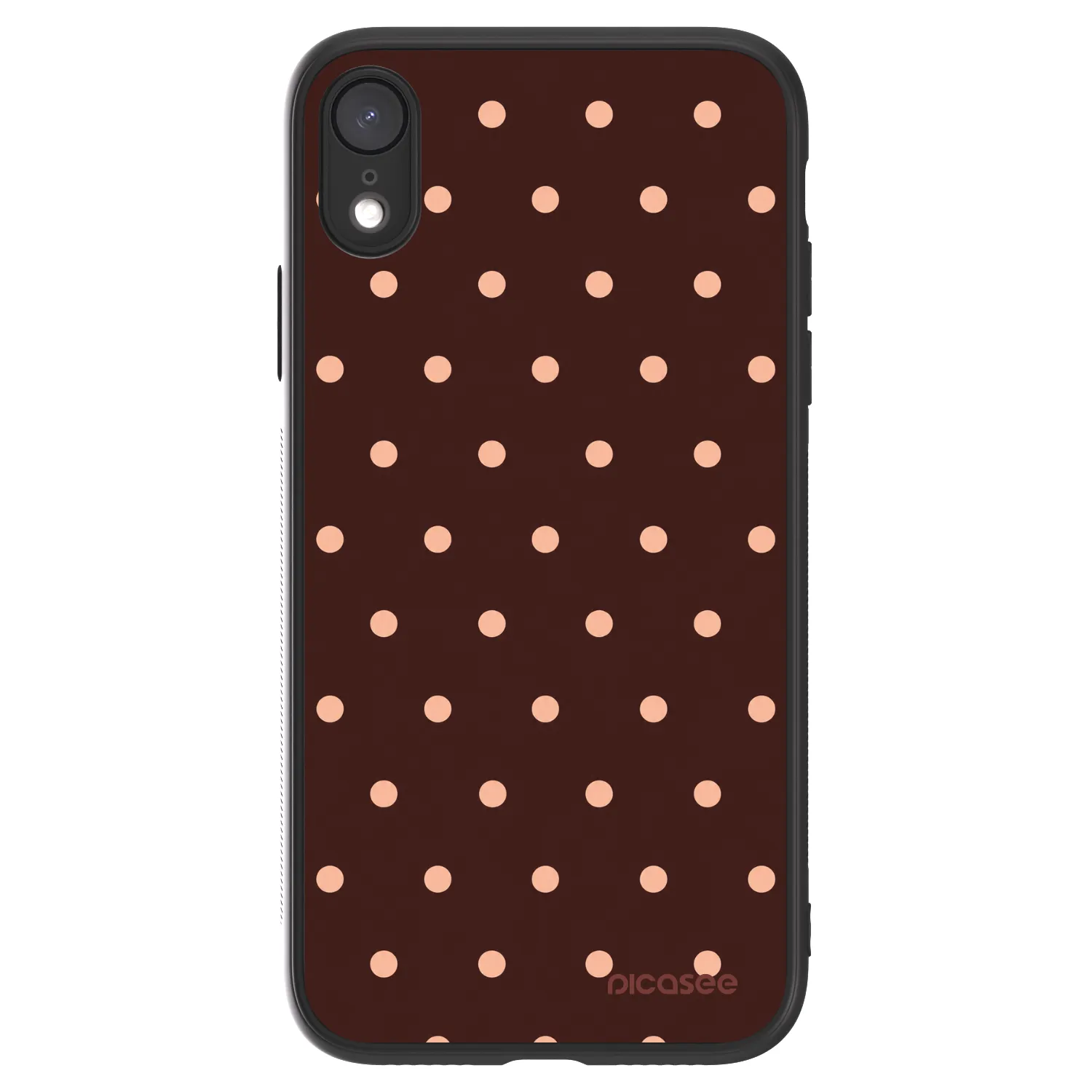 Picasee ULTIMATE CASE na Apple iPhone XR - Peach Dots & Chocolate