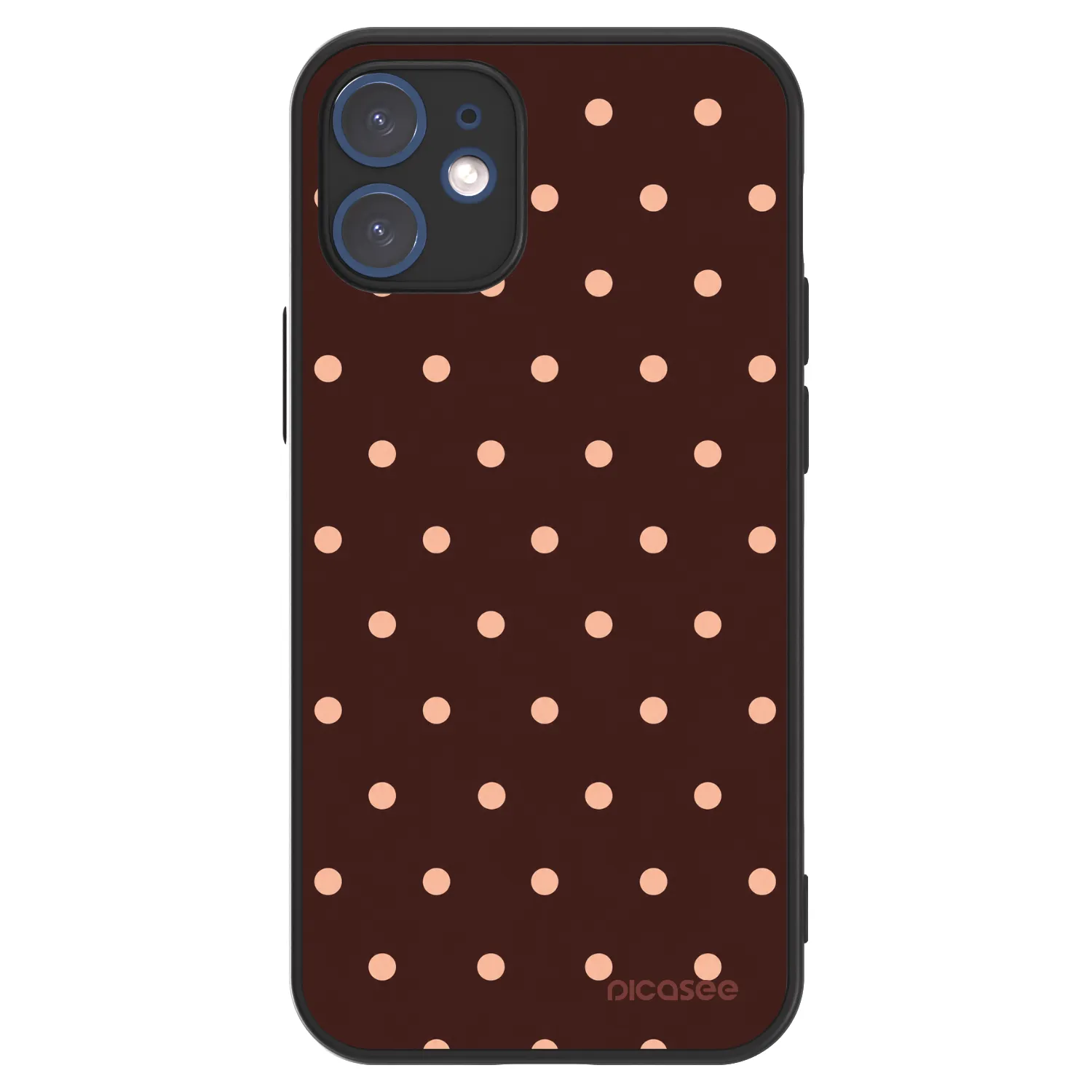Picasee ULTIMATE CASE na Apple iPhone 12 mini - Peach Dots & Chocolate